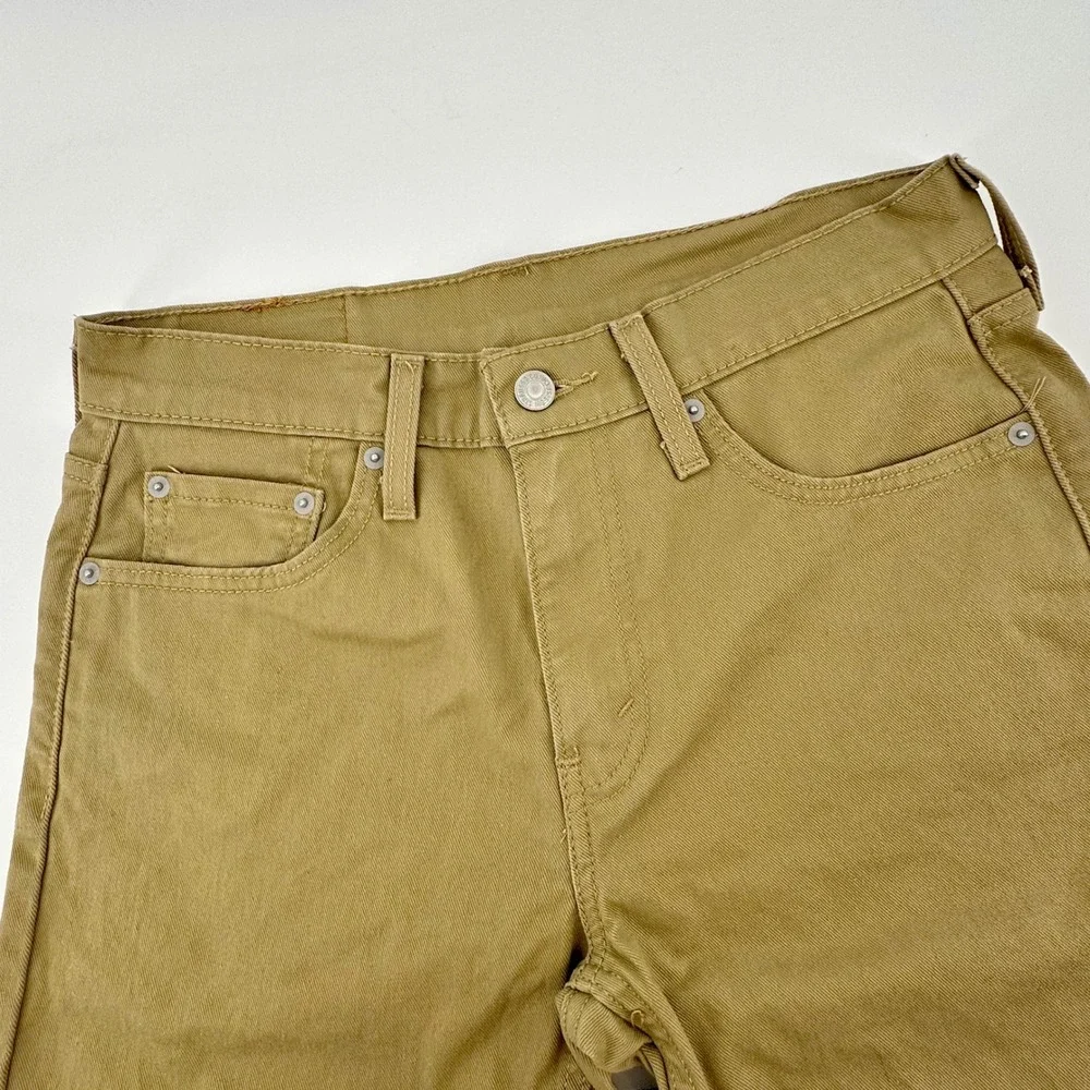 Levis 405‎ Regular Fit Denim Shorts Mens 29 Khaki Tan Brown WaterLess 39864-0079